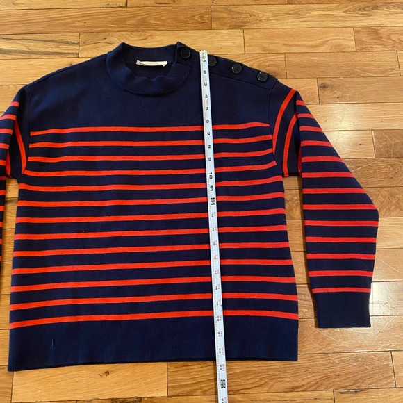 Everlane Wool Blend Crew Neck Button Shoulder Sweater Women's Size‎ L - Picture 3 of 5